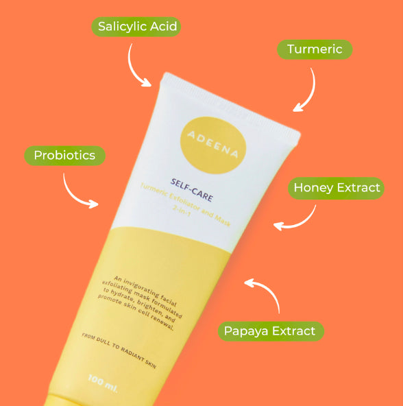 Adeena Turmeric Exfoliator And Mask | 100 ml