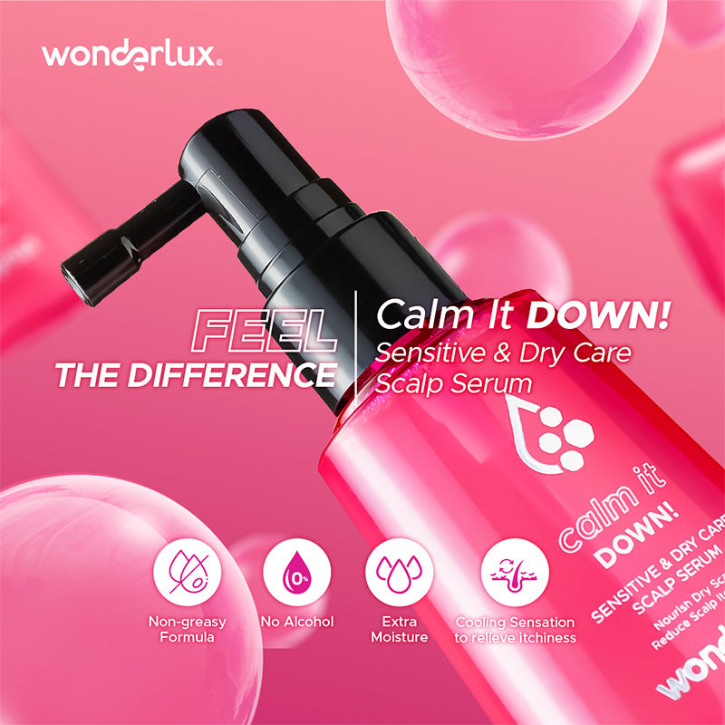 WONDERLUX Calm it Down! Sensitive & Dry Care Scalp Serum | 75ml