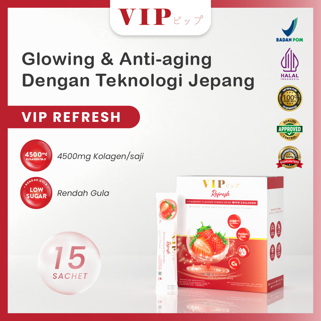 VIP Strawberry Fresh With Bird Nest VIP Box 15 Sachet | 225g