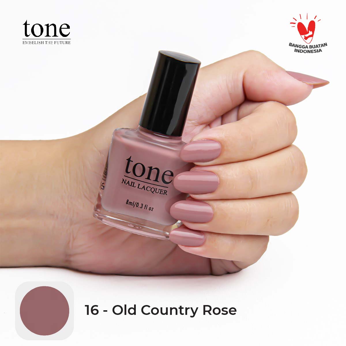 Tone Nail Polish Glossy Nude Series 16 | 8 ml