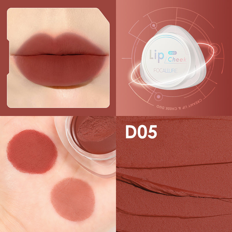 Focallure Creamy Lip & Cheek Duo FA266 #D05