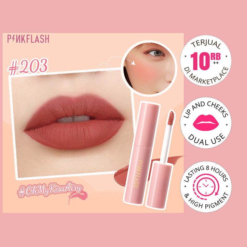 Pinkflash M01 Lip & Cheek Duo Matte Tint - #203 | 30 ml