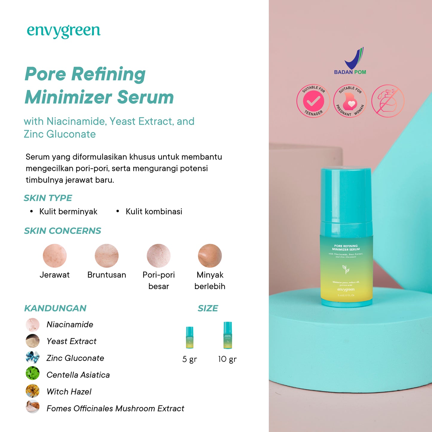 Envygreen Pore Refining Minimizer Serum | 10 ml