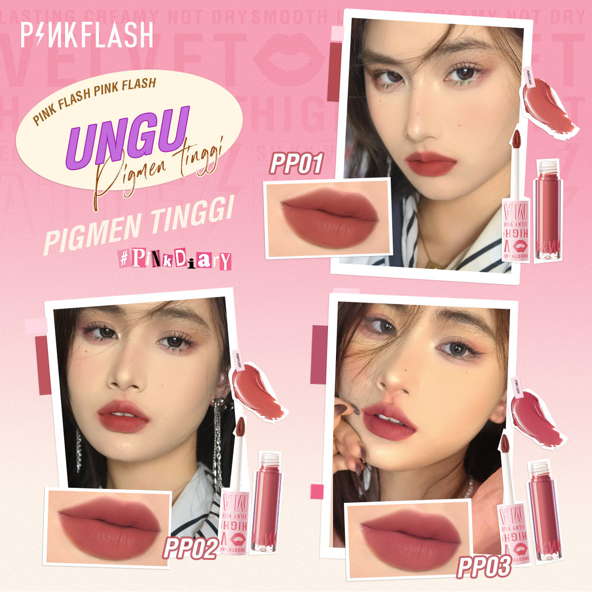 Pinkflash Silky Velvet Lip Cream PF-L04 PP01