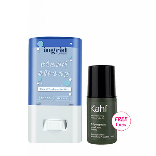 [Combo] Kahf Soothing Antiperspirant Deodorant (50 ml) + Ingrid UV Stick Sunscreen