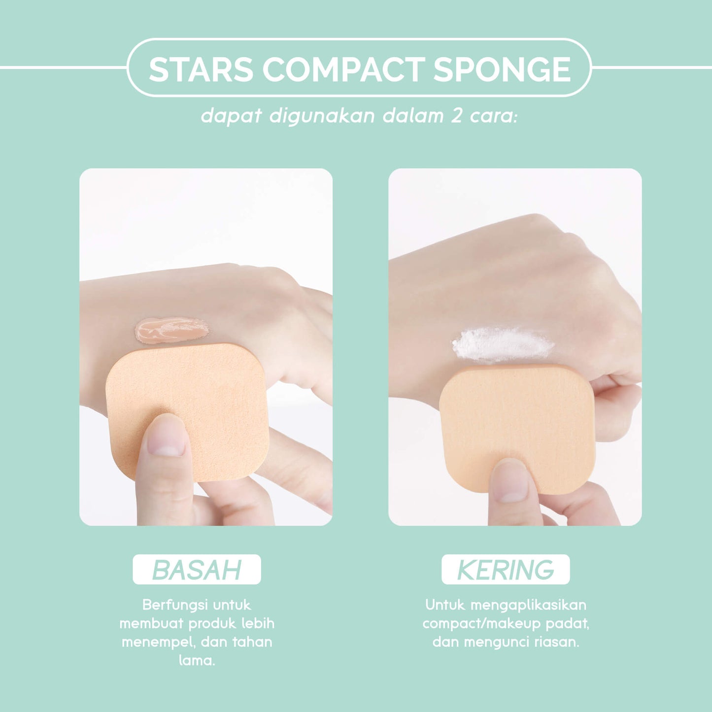 GLAMFIX Stars Compact Sponge Square