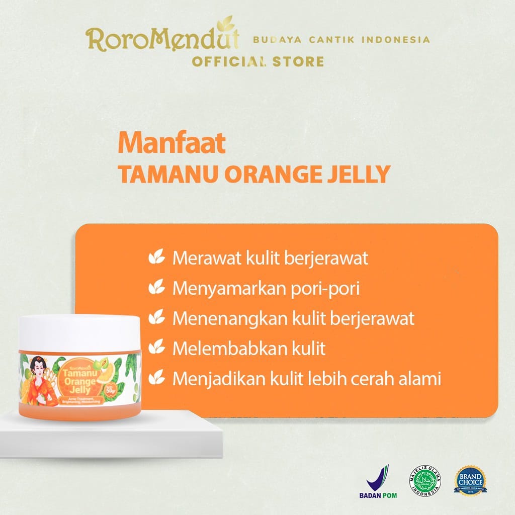 Roro Mendut Tamanu Orange Jelly Mini Size | 15 g