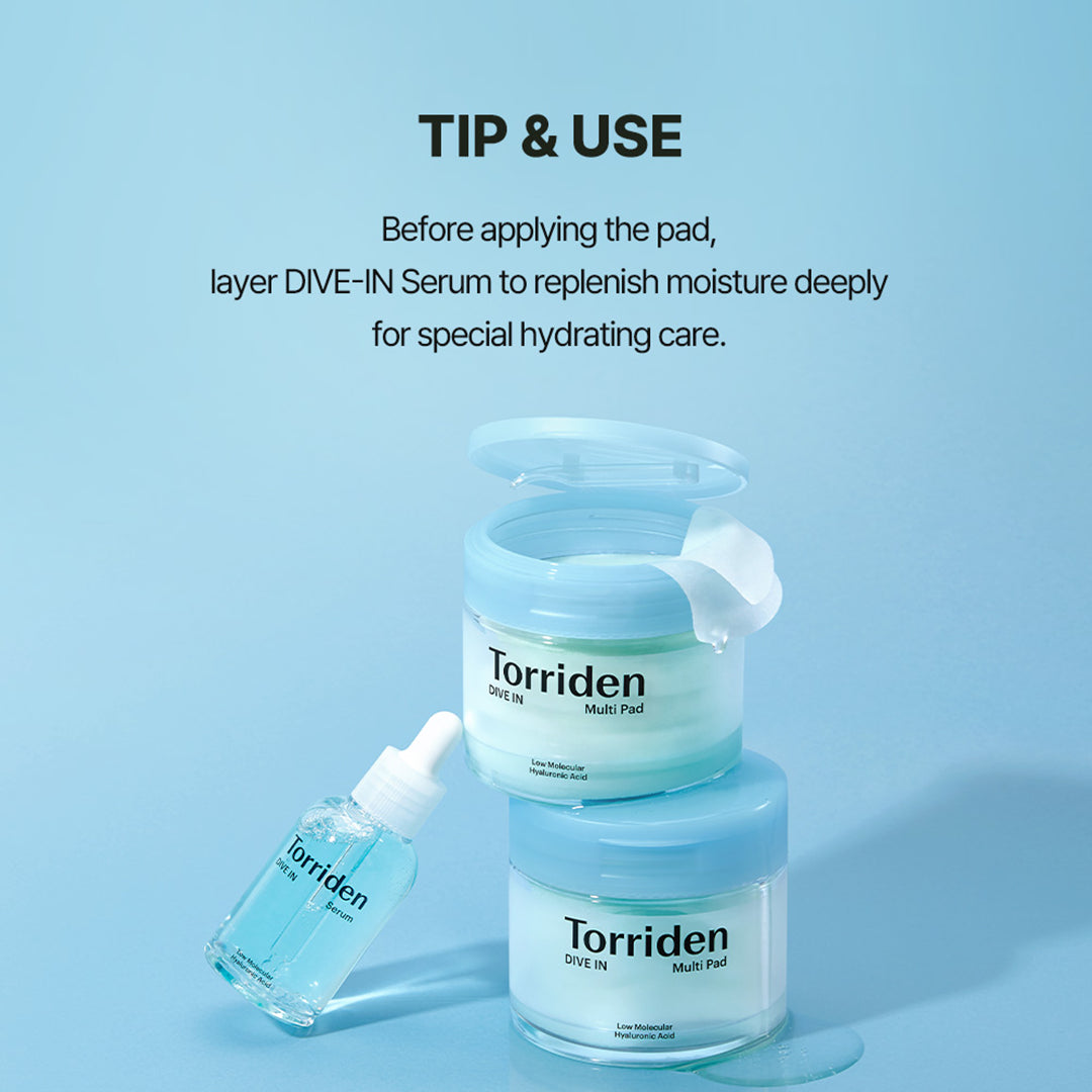 Torriden Dive-In Low Molecular Hyaluronic Acid Multi Pad | 145 ml