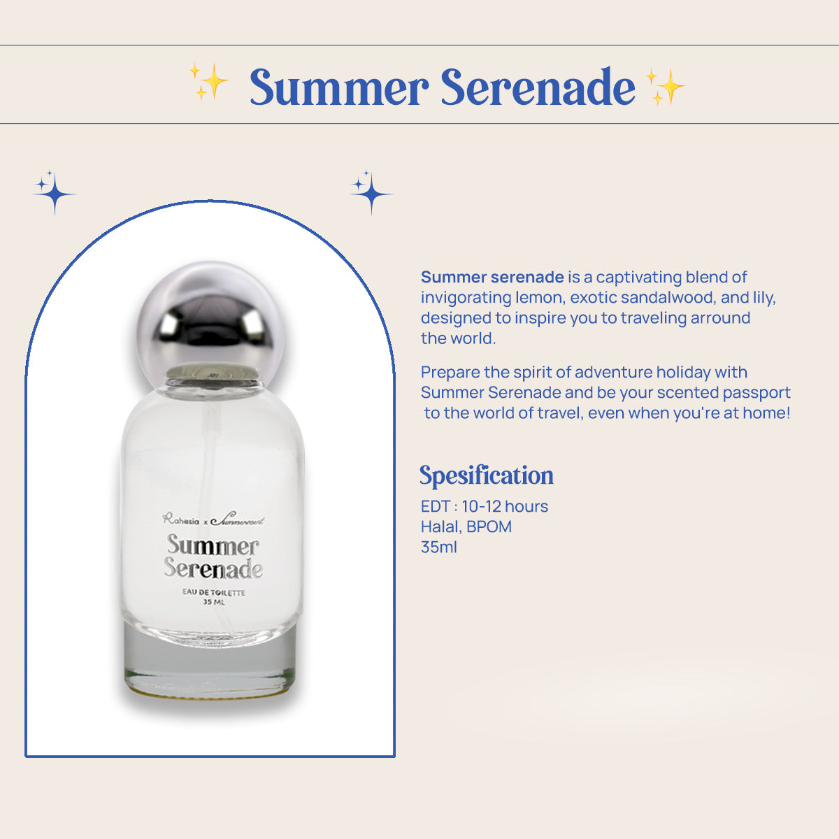 Summerscent X Rahasia Beauty Eau De Toilette Summer Serenade | 35 ml