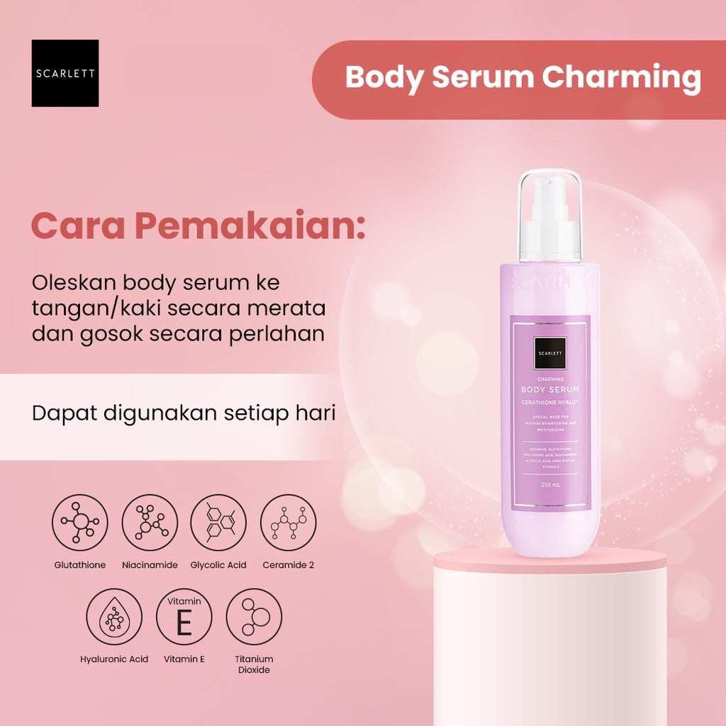 Scarlett Whitening Body Serum Charming