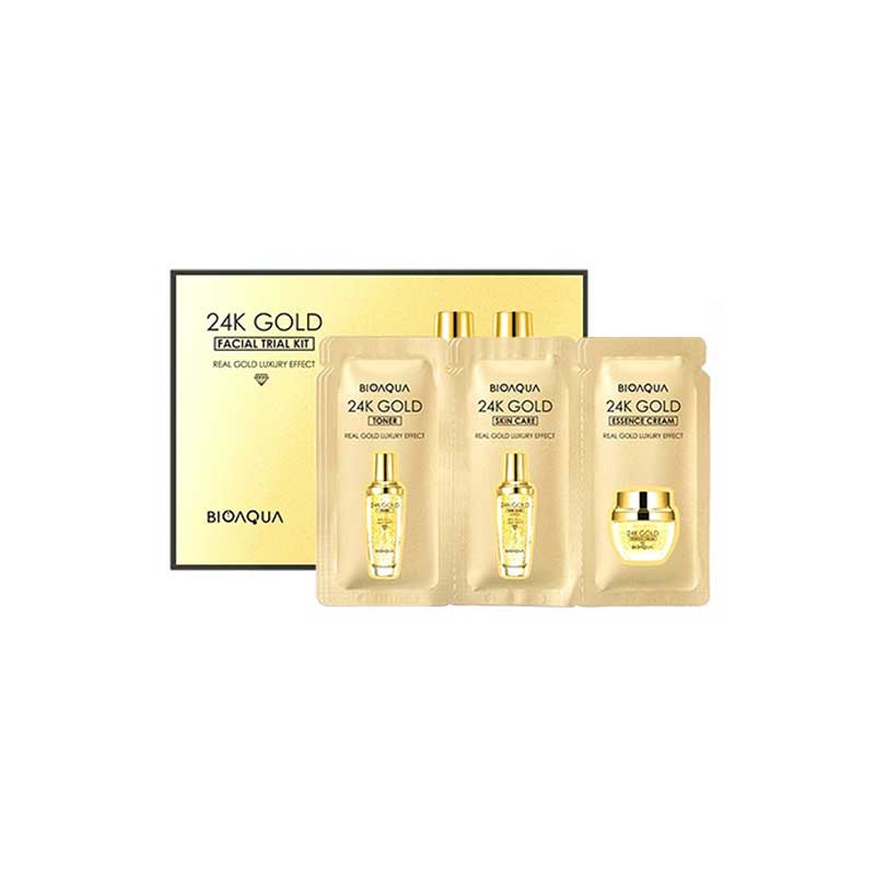 BIOAQUA 24K Gold Facial Trial Kit (3g+3g+3g) Ã10pcs