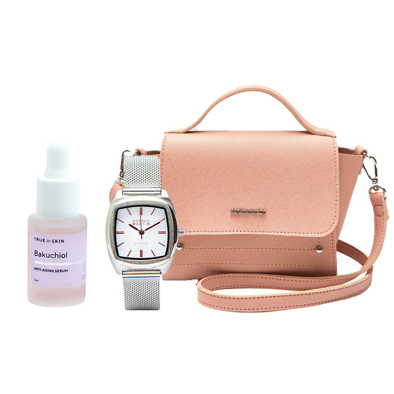 [Combo] Sophie Martin Moza Bag + Sophie Martin Erin Silver + [Free] True To Skin Bakuchiol Anti Aging Serum Mini Size