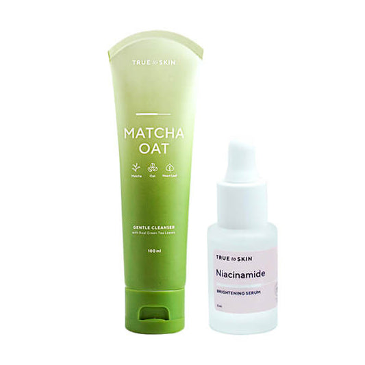 [Combo] True To Skin Matcha Oat Gentle Cleanser (100 ml) + [Free] Niacinamide Brightening Serum Mini