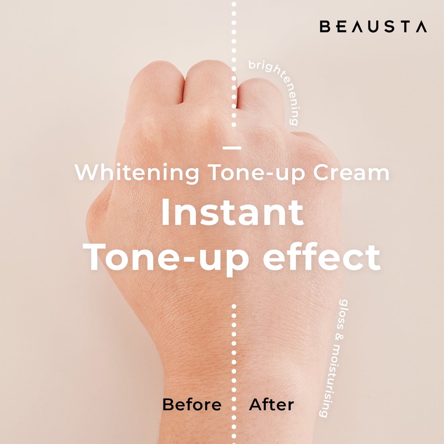 Beausta Whitening Tone-Up Cream | 15 ml X 10 pcs