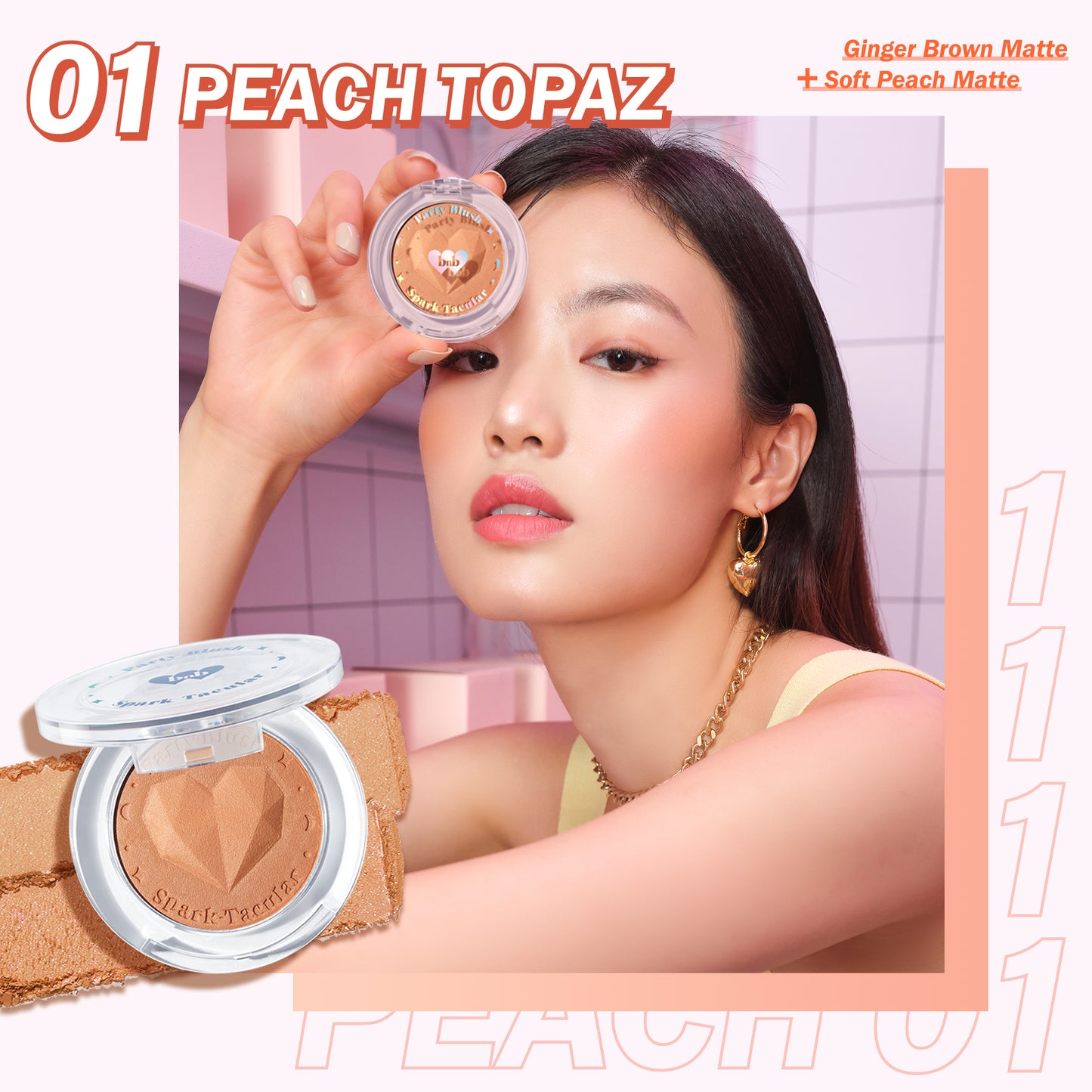 Barenbliss Spark-Tacular Party Blush - 01 Peach Topaz | 3.5 g