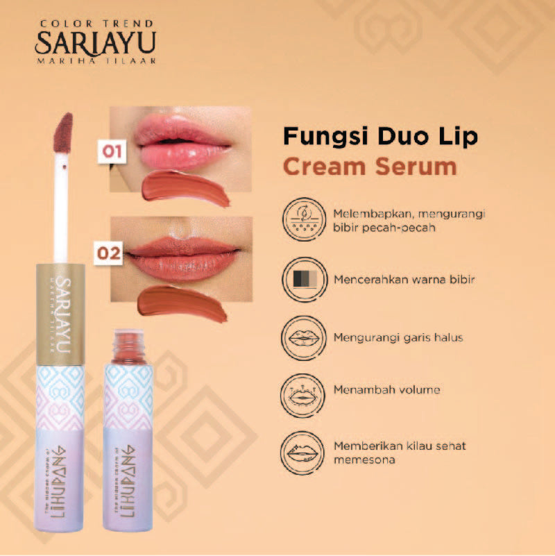 SARIAYU COLOR TREND LIP CREAM SERUM 01| 3ml