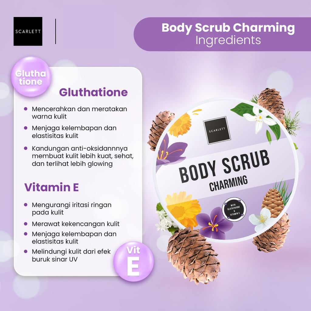 Scarlett Whitening Body Scrub Charming