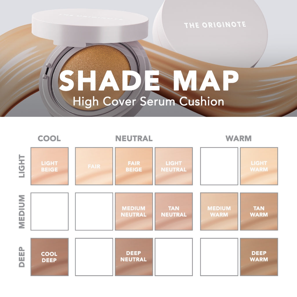 The Originote High Cover Serum Cushion - Tan Warm