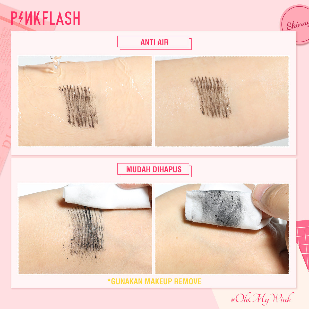 Pinkflash Lengthening Waterproof Micro Brush Mascara PF-E10