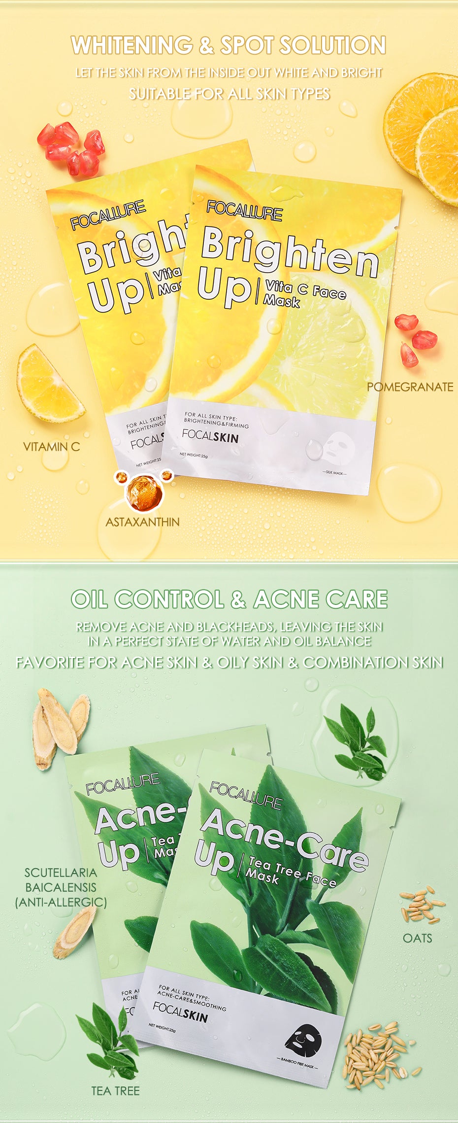 Focallure Brightening Sheet Face Mask Brighten Up FASC03 #04