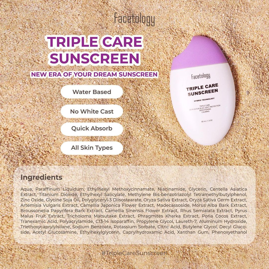 Facetology TripleCare Sunscreen SPF 40 PA+++ | 40ml