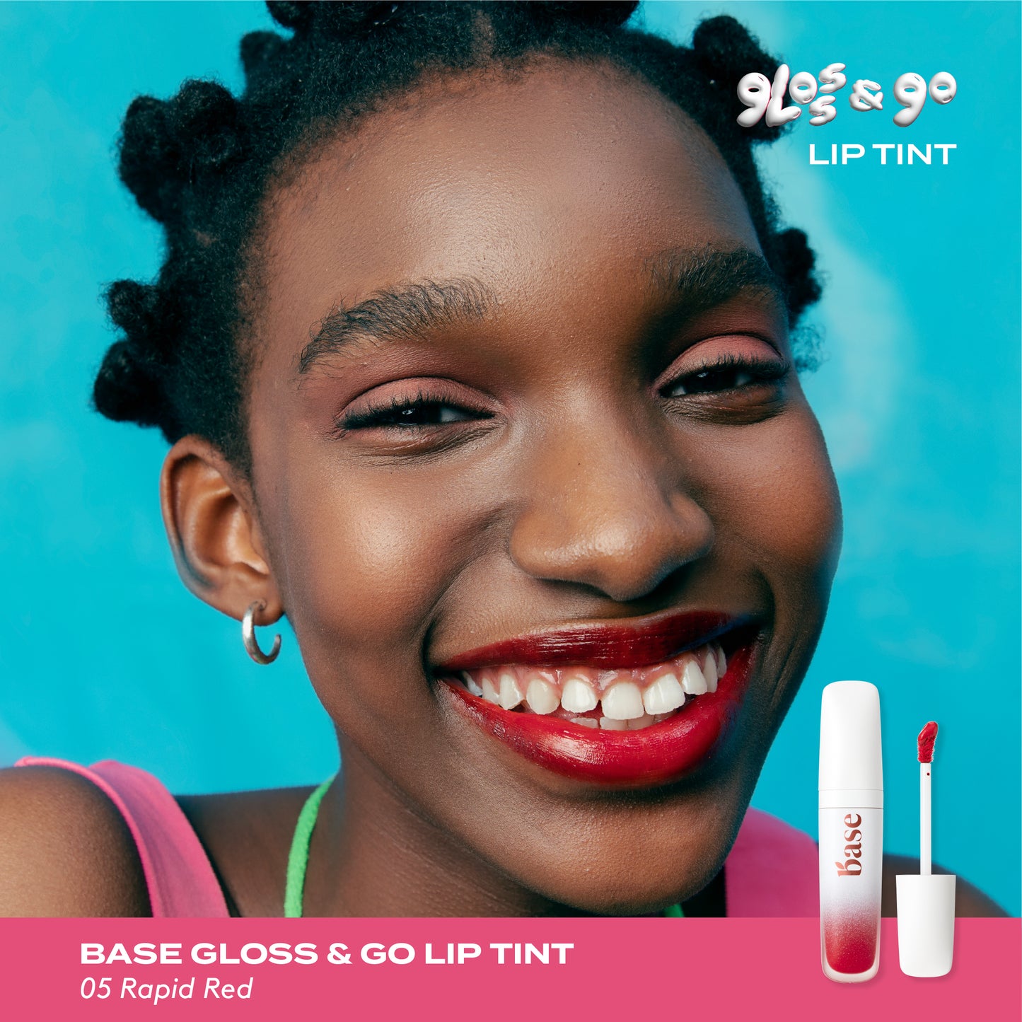 BASE Gloss & Go Lip Tint Rapid Red