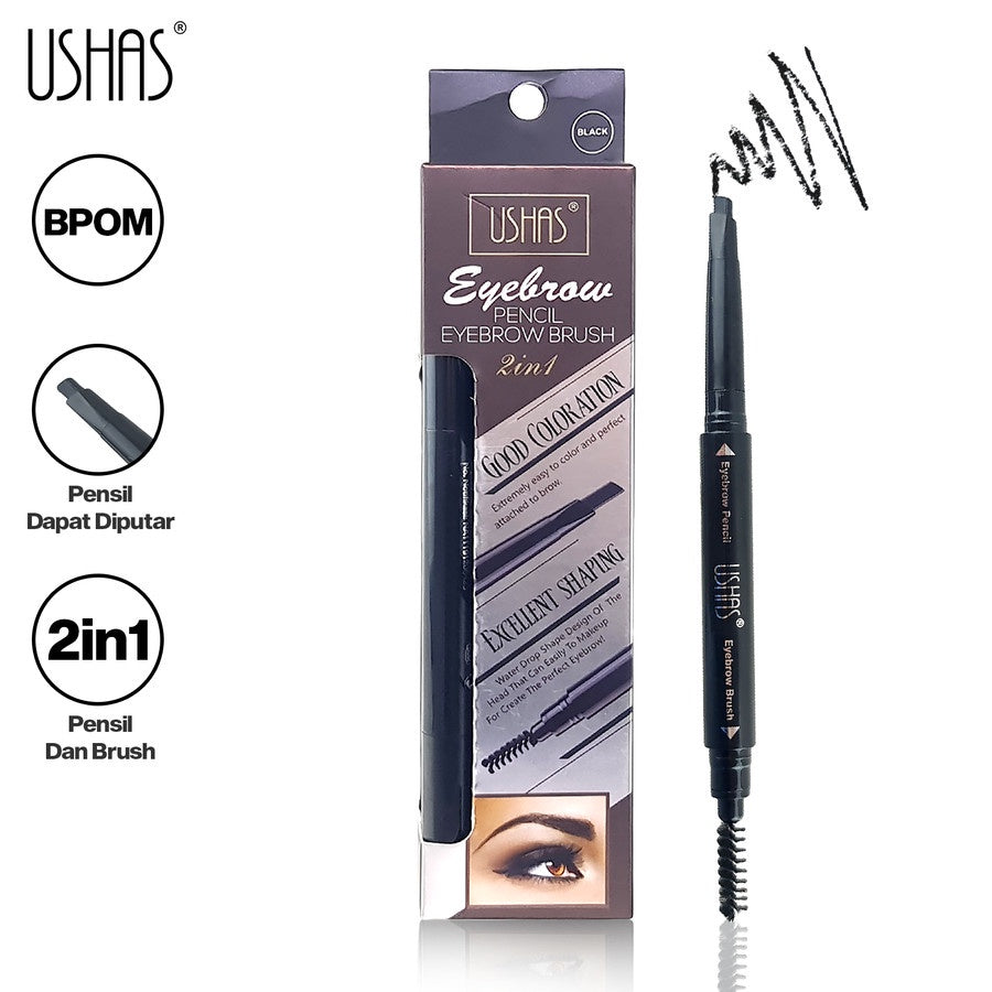 Ushas TP199 Eyebrow Pencil Black | 0.35gr