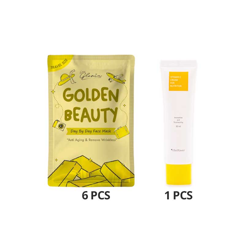 COMBO 6+1 Mask By Lea Masker Golden | 10g FREE Bellflower