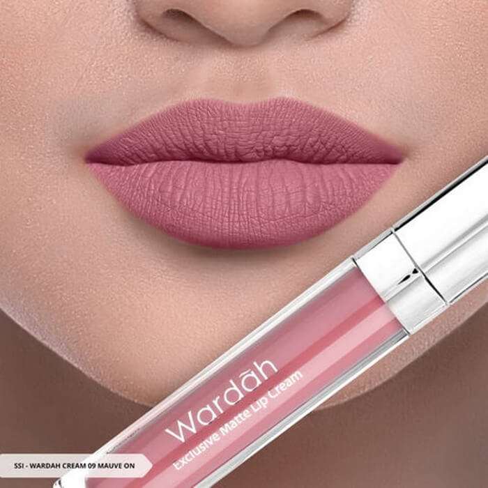 Wardah Exclusive Matte Lip Cream - 09 Mauve On | 4 g