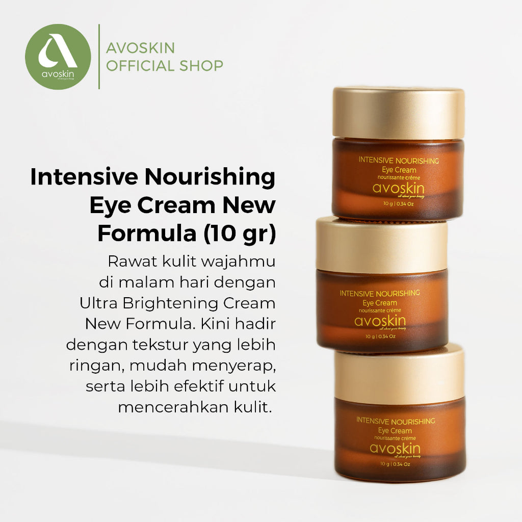 AVOSKIN Intensive Nourishing Eye Cream Alpha Arbutin + Squalane + Kojic Acid + Retinol + Peptide + Edelweiss Extract | 10 gr