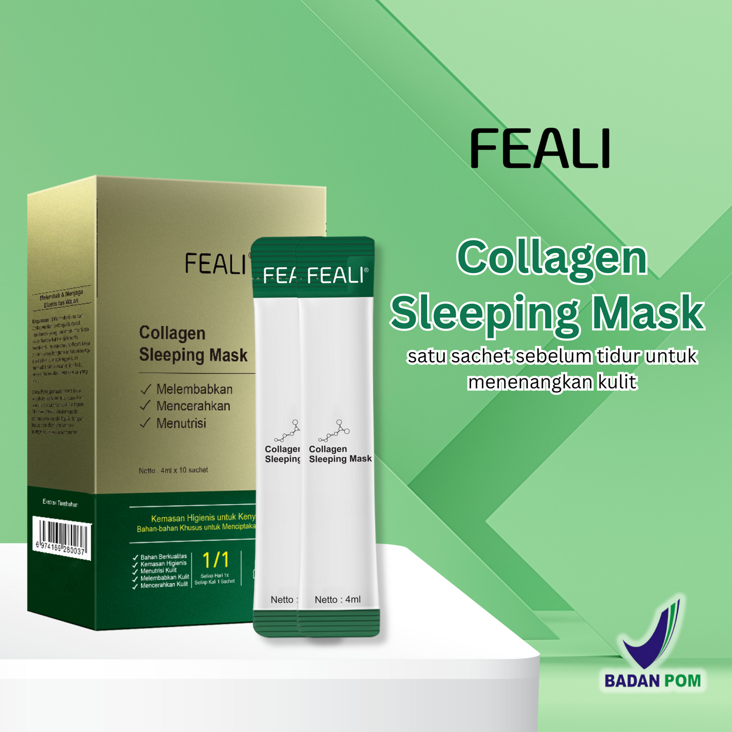 Feali Collagen Sleeping Mask (1 box) | 40ml