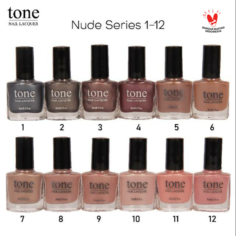 Tone Nail Polish Glossy Nude Series (1-24) 1 box | 192 ml