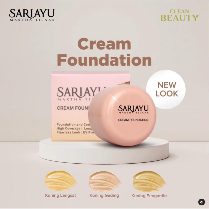 SARIAYU CREAM FOUNDATION KUNING PENGANTIN | 13g