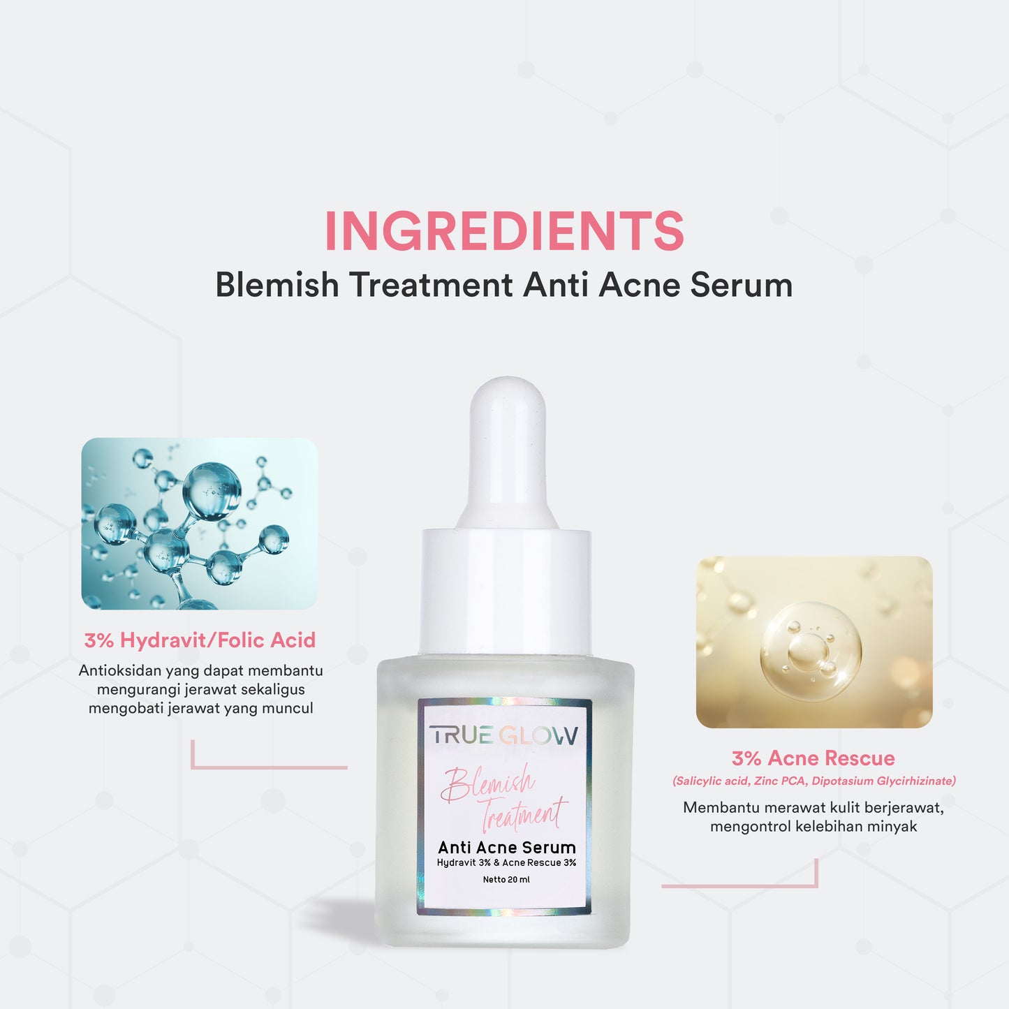 True Glow Blemish Treatment Anti Acne Serum | 20 ml