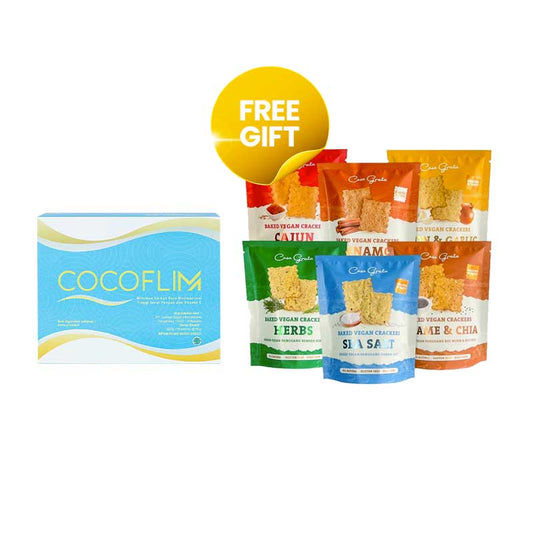 COMBO CINTA  1+1 Cocoflim Fiber Box 15 Sachet | 225g FREE Casa Grata Vegan Cracker