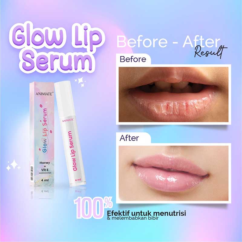 ANIMATE Glow Lips Serum Honey + Vit E 4ml