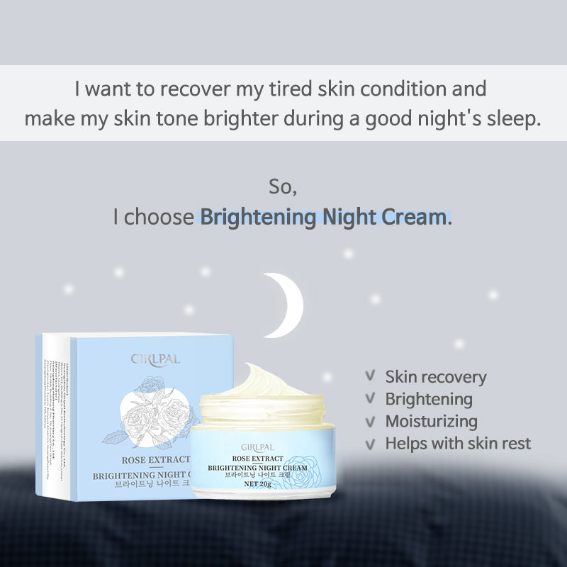 Girlpal Rose Brightening Night Cream Vitamin C + Niacinamide | 20 g