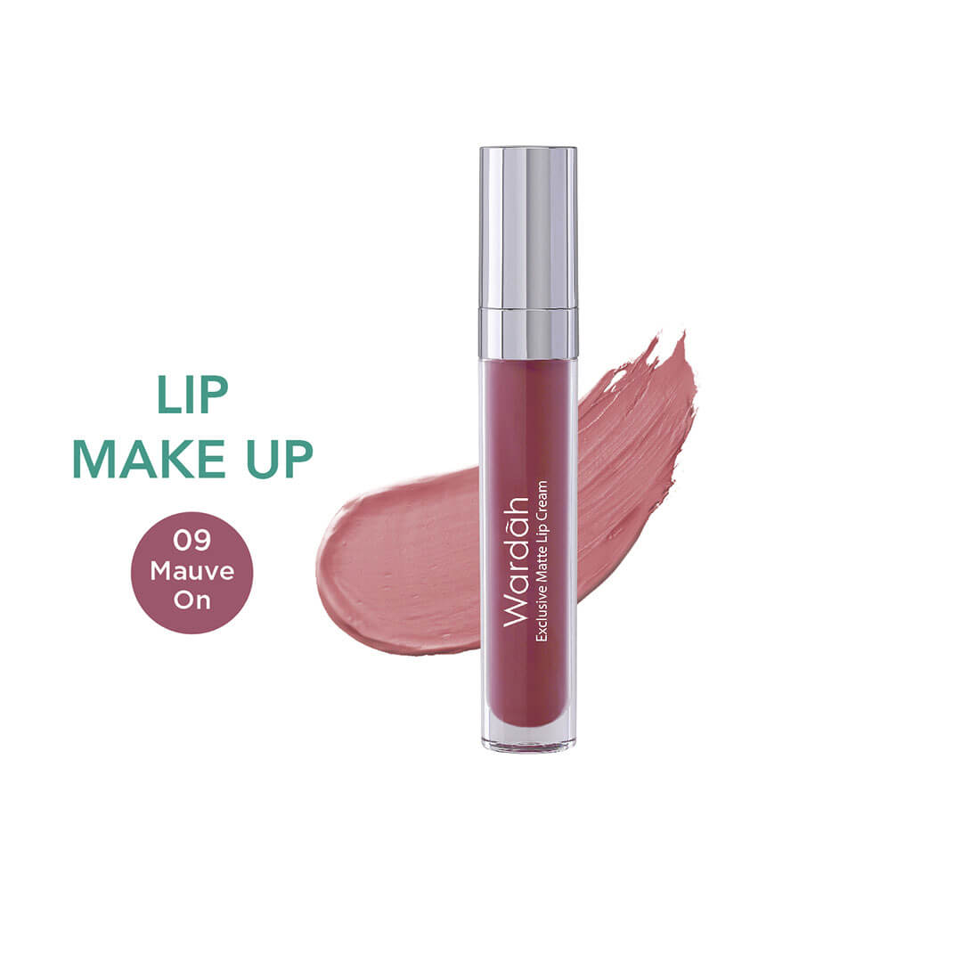 Wardah Exclusive Matte Lip Cream - 09 Mauve On | 4 g