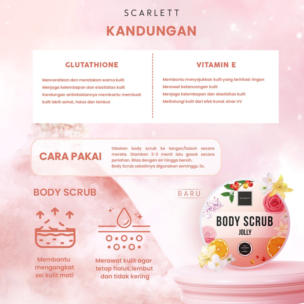 Scarlett Whitening Body Scrub Jolly