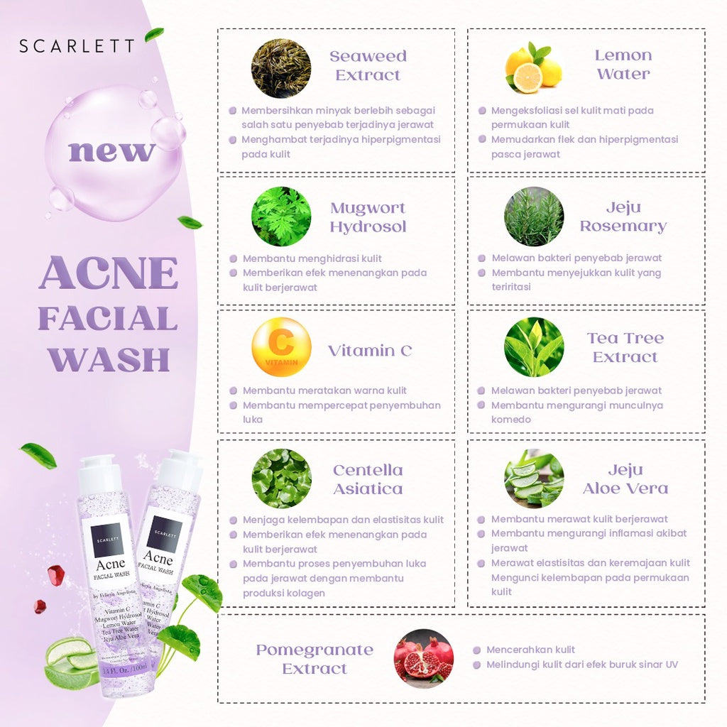 Scarlett Whitening Acne Facial Wash | 100 ml