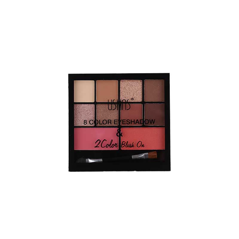 Ushas ES2729 8 Color Eyeshadow & 2 Color Blush On No.04 | 17.6gr