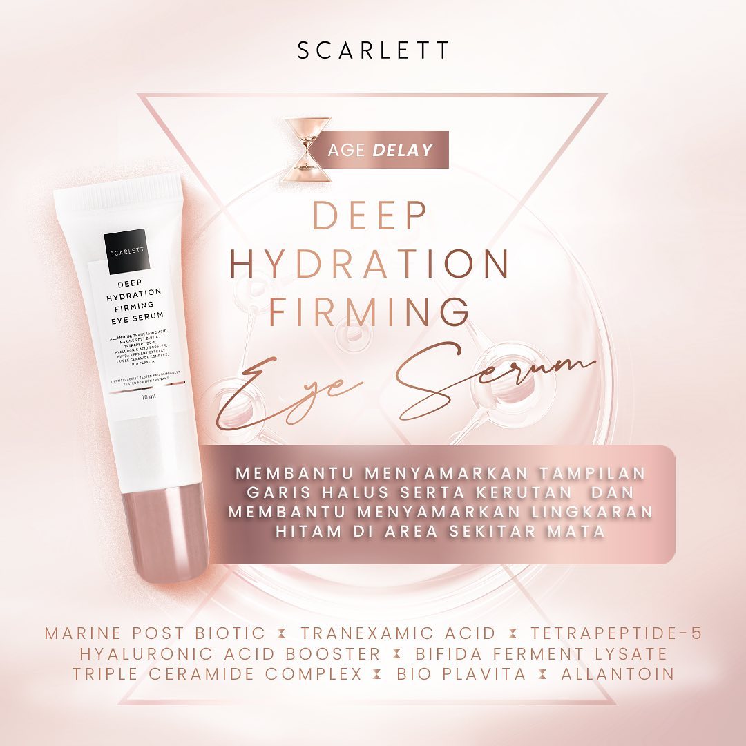 [Exp. Juni 2024] Scarlett Whitening Age Delay - Deep Hydration Firming Eye Serum | 10 ml